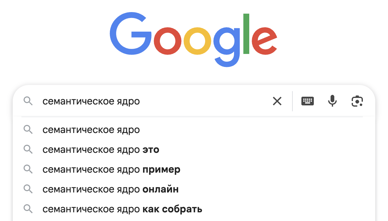 Как выглядят поисковые подсказки